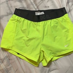 COPY - Nike pro dri fit yellow shorts